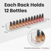 NIUBEE 6 Pack Nail Polish Rack Wall Mounted Shelf with Removable AntiSlip End Inserts Clear Acrylic Nail Polish Organize