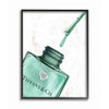 Stupell Industries Makeup Nail Polish Brush Cyan Drip Fashion Design Framed Wall Art MultiColor