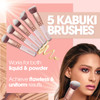 Kabuki Makeup Brush Set Foundation Powder Blush Concealer Contour Brushes Perfect for Liquid Cream or Mineral Products 1