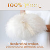 Shelley Kyle Classic Powder Puff Handmade Lambs Wool Dusting Powder Puff 1 Count
