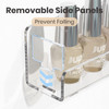 NIUBEE 24 Inches Nail Polish Rack Wall Mounted Shelf with Removable AntiSlip End Inserts Clear Acrylic Nail Polish Organ