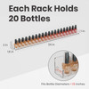 NIUBEE 24 Inches Nail Polish Rack Wall Mounted Shelf with Removable AntiSlip End Inserts Clear Acrylic Nail Polish Organ