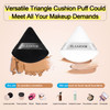 6 Pieces Soft Triangle Powder Puff Face Makeup Velour for Loose Powder Mineral Powder Body Powder Wet Dry Cosmetic Found