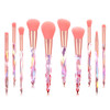 Kingtree Makeup Brushes 10PCS Pink Crystal Makeup Brush Set Premium Synthetic Foundation Powder Concealer Eyeshadow Make