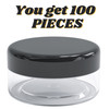 ZAVBE 5 Grams Plastic Containers with Lids 100 pieces BPA Free Sample Containers Mini Clear Empty Refillable Round Sugar
