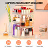 HEMTROY 360 Degree Rotating Makeup Organizer Extra Large Capacity Organizador De Maquillaje Removable 7 Layers Lipstick