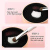 Makeup Brush Cleaner 4 Pack Color Removal Sponge Brush Cleaner with One Silver Tin and Lid Stipple Sponge for Quick Colo