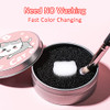 Makeup Brush Cleaner 4 Pack Color Removal Sponge Brush Cleaner with One Silver Tin and Lid Stipple Sponge for Quick Colo