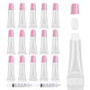 AMORIX 50PCS Lip Gloss Tubes Empty 10ml Pink Cap Lip Gloss Containers Lip Balm Tubes Cute Squeeze Tubes Lipgloss Making