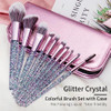 ENZO KEN Girls Makeup Brushes Set for Teens with Case Glitter Teen Make up Brush Set Eyeshadow Brush Set for Teen Girls