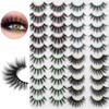 DYSILK Lashes Fake Eyelashes Mink Lashes 20 Pairs Faux Mink Lashes 6D 4 Styles Mixed Wispy Fluffy Lashes Natural Look Fa