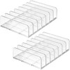 Lolalet 2 Pack Clear Acrylic Makeup Palettes Organizer Divided Sections Stand Rack For Eyeshadows Contours Bronzers Blus