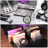 Lolalet 2 Pack Clear Acrylic Makeup Palettes Organizer Divided Sections Stand Rack For Eyeshadows Contours Bronzers Blus