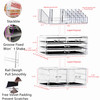 Cq acrylic 3 Pack Clear Makeup Storage OrganizerStackable 6 Drawers Make Up OrganizersCute Desk Organizer for Vanity Jew