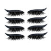 Aaiffey Reusable Eyelash Stickers Black 4 Pairs Easy Quick Application Waterproof LongLasting Natural Lightweight