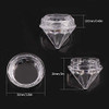 Qixivcom 25 Pcs 5g Clear Cream Box Jars Diamond Shaped Empty Refillable Cosmetic Container Jar Pot with Lid Makeup Sampl