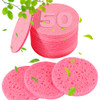 METUUTER 50 PCS Compressed Facial Sponges for Estheticians 100 Natural Cellulose Face Sponge Professional Cosmetic Spa S