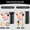 Falliny Retractable Airbrush Kabuki Brush Travel Powder Foundation Professional Blush Makeup Brushes With Aluminum Handl
