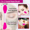 5PCS Silicone Scrubber Set Lip Scrub Brush Silicone Face Cleansing Brush Face Applicator Tool and 2PCS Exfoliating Brush