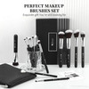 DUcare Makeup Brushes with Bag15Pcs Christmas Makeup Brush Set Travel Kabuki Foundation Blending Blush Eyeliner Shadow B