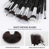 DUcare Makeup Brushes with Bag15Pcs Christmas Makeup Brush Set Travel Kabuki Foundation Blending Blush Eyeliner Shadow B