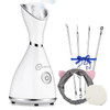 Nano Ionic Face Steamer Warm Mist Humidifier for Deep Facial Cleansing 4 Piece Stainless Steel Skin Kit Hair Band Wash F