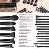 BSMALL Makeup Brush Set 18 Pcs Premium Synthetic Foundation Powder Concealers Eye shadows Blush Makeup Brushes with blac