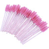 G2PLUS 100PCS Eyelash Mascara Brushes Disposable Lash Spoolies Crystal Mascara Wands Makeup Kits for Eyelash Extensions