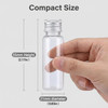 ASTRQLE 12Pcs Empty Refillable Clear Plastic Bottle with Aluminum Screw CapTiny JarsTravel Small Container 10ml