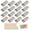 Cubic Ape Slide Top Tin Containers for Lip Balm Solid Perfume 05 oz 16Pack wLabels Small Empty Cosmetics Metal Boxes wit