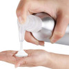 3Pcs 8 Ounce Aluminum Lotion Pump Bottle with Black PP Pump Head Empty Cosmetic Sample Dispenser Container Jar for Makeu