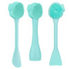 Silicone Facial Cleansing Brush 3 Pack Beomeen 4 in 1 Handheld Face Scrubber for Deep Gentle Exfoliating DoubleEnded Fac