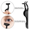 Mudder 48 Pieces False Eyelashes Applicator Tool Plastic Eyelash Extension Tweezers Fish Tail Clip Remover Tweezers Nipp