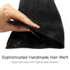 HOTBANANA Wire Hair Extensions 14 Inch 75g Ombre Walnut Brown to Ash Brown and Bleach Transparent Fish Line Wire Extensi