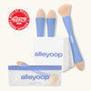 Alleyoop MultiTasker 4in1 Travel Makeup Brush Set Compact Makeup Brushes with Blending Sponge Eyeshadow Eyebrow Liner Bl