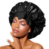 BONNET QUEEN Silk Bonnet for Sleeping Women Satin Bonnet Night Sleep Cap Hair Wrap for All Hair with Adjustable Tie Band