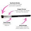 Angled Eyeshadow Blending Makeup Brush Small Mini Angle Kabuki Synthetic Eye Shadow Blender Brushes for Eyelid Brow Bone