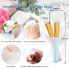 Silicone Face Scrubber 2pcs Exfoliating Lip Brush 2pcs Face Cleansing Brush Silicone Facial Mask Brush Exfoliator Blackh