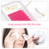 QUEWEL Colored Lashes Extensions 07 D Curl Easy Fan Volume Lashes Pink Volume Lash Extensions 916mm Mixed Lash Tray Self