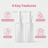 2Pcs Portable Empty Refillable Clear Plastic Lotion Pumps Dispenser Bottle Container Holder For Cosmetic Makeup Cream Lo
