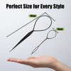 2PCSLargeSmall Black Plastic Magic Hair Braidong Ponytail Maker Hairpin Styers Styling Hairdressing Accessories Pull Pin