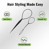 2PCSLargeSmall Black Plastic Magic Hair Braidong Ponytail Maker Hairpin Styers Styling Hairdressing Accessories Pull Pin