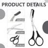 1PCS Black Professional Stainless Steel Eyebrow Grooming Shear Scissors with Plastic CombDetachable Eyebrow Eyelash Hair
