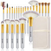 VANDER Makeup Brushes 24Pcs Premium Synthetic FiberWooden Handle Travel Makeup Brush Set Foundation Powder Concealers Ey