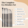 KESHIMA Professional Eye Makeup Brushes Set with Eyeshadow Blending Brush Smudge Angled Crease Pencil Angled Eyeliner an