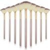 9 Pieces Facial Fan Mask Brushes Soft Facial Applicator Brushes Tools for Peel Glycolic Makeup for Mud CreamChampagne