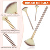 9 Pieces Facial Fan Mask Brushes Soft Facial Applicator Brushes Tools for Peel Glycolic Makeup for Mud CreamChampagne