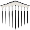 9 Pieces Facial Fan Mask Brushes Soft Facial Applicator Brushes Tools for Peel Glycolic Makeup for Mud CreamBlack and Si