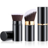 Tessco for you 2 Pcs Retractable Kabuki Makeup Brush Powder Foundation Makeup Brushes Portable Travel for Blush Bronzer