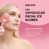 Skin Gym Ice Globe Beauty Balls Pink Liquid Cryocicles Cooling Face Roller for Smooth Skin Enhanced Glow